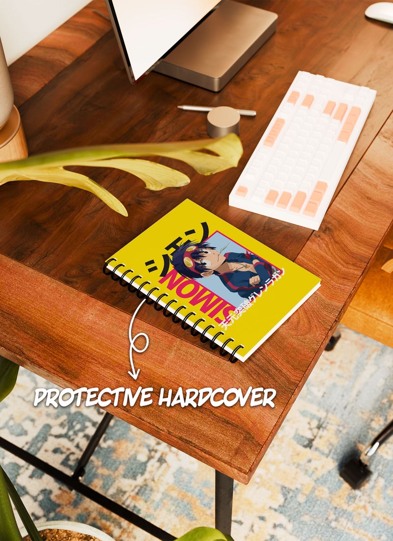 LOUD UNIVERSE Gurren Lagann Jar Gurren Lagann Lined Writing Journal Shimon Wirebound Spiral Notebook Simon Tengen Toppa Gurren Lagann -Anime Fan Gift - Image 4