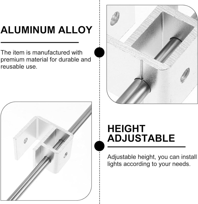 klarako 1set Fish Tank Light Hanger Light Hanging Bracket Aquarium Light Holder Bracket Pendant Light Fixtures Fish Tank Accessories Lamp Aluminum Alloy Fish Tank Lights Adjustable Shelf - Image 5