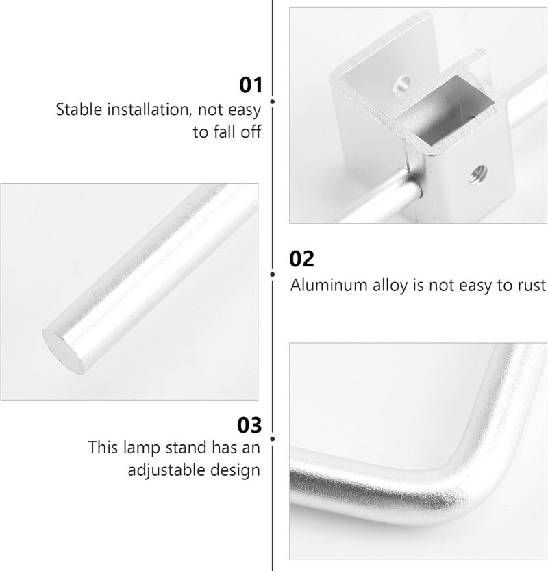 klarako 1set Fish Tank Light Hanger Light Hanging Bracket Aquarium Light Holder Bracket Pendant Light Fixtures Fish Tank Accessories Lamp Aluminum Alloy Fish Tank Lights Adjustable Shelf - Image 3