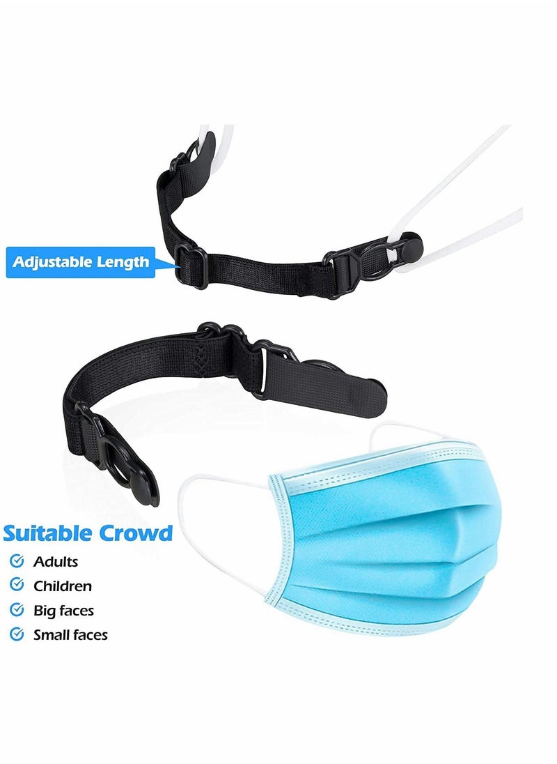 Excefore - Mask Extender Strap,Ear Savers,Elastic Fabric Mask Holder for Masks,Masks Extension Hook Adjustable for Extending Masks Buckle Ear Protectors,Mask Straps for Back of Head(12PCS) - Image 1