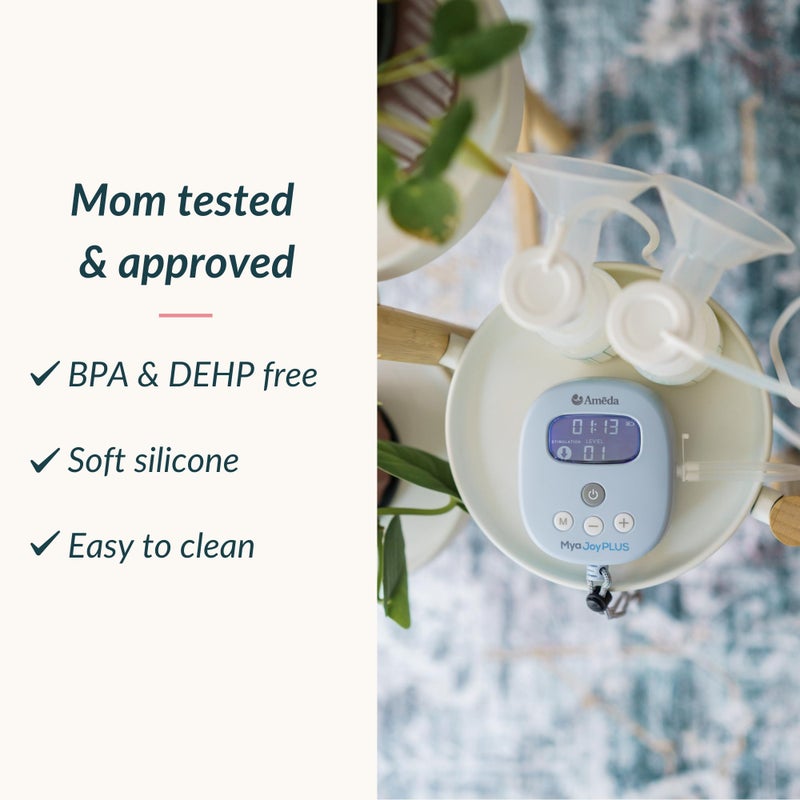 Ameda HygieniKit Spare Parts Kit for Breast Pump | 4 Valves, 2 Silicone Tubing, 2 Silicone Diaphragms, 2 Adapter Caps, 1 Tubing Adapter | Compatible with Ameda HygieniKit Milk Collection Systemsâ€¦ - Image 3