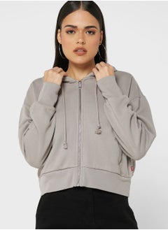 Logo Zip Through Hoodie