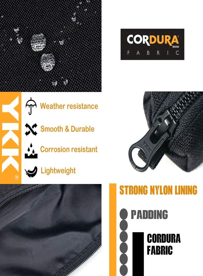 RE ROUGH ENOUGH Rough Enough Small Slim Pencil Pouch Case Pen Bag for Girls Boys Kids Adults School Office Stationary Supplies with Black Cordura Long Stick Thin - Image 4