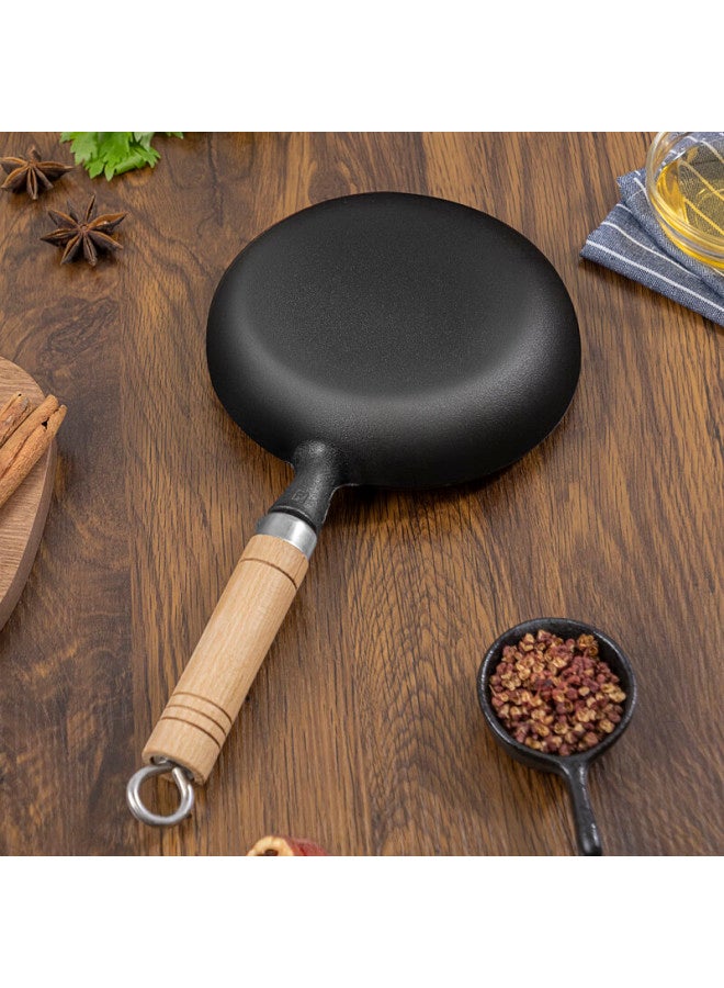 Telssida Cast Iron Mini Frying Pan Skillet Egg Pan Home Steak Pan Baby Food Pan Uncoated Raw Iron Mini Breakfast Pan - Image 4