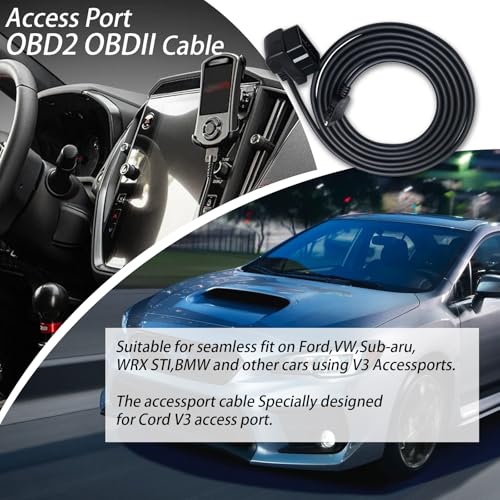 XTPTFABS Access Port OBD2 OBDII Cable Compatible with Cord V3 Sub-aru Ford VW WRX STI Focus Evo BMW,Fits: All Cars That use V3 Accessports - Image 2