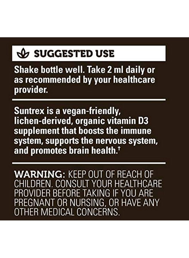 global healing center Suntrex Liquid Vitamin D3; 5000 Iu For Men & Women Vegan Friendly Nongmo; Supports Bones Immunity And Joints (2 Fl Oz) - Image 4