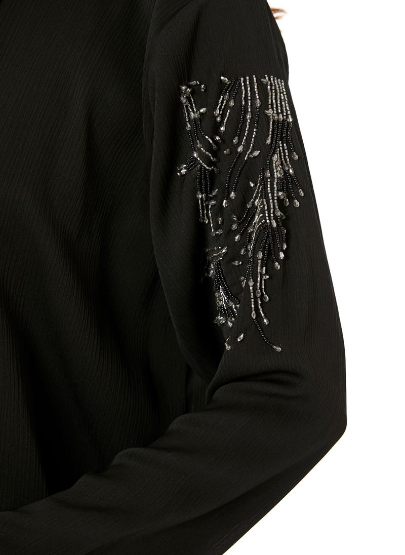 Moistreet Black Zoom Top and Pants Set - Image 3