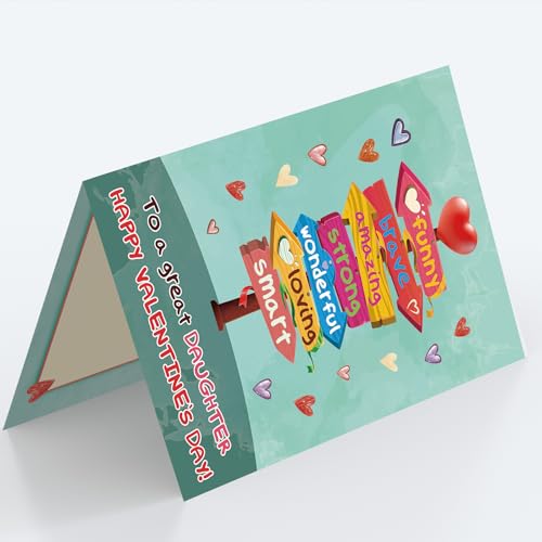 Mcduldul Valentines Cards for Daughter | Funny Daughter Valentines Cards Gifts from Dad Mom Parent with Printed Message Inside - Image 3