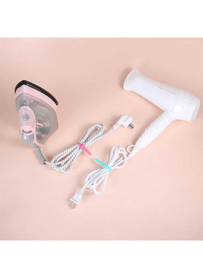 Depend Cord Organizers, 4.5 Inch Reusable Wire Ties Cord Organizer Straps Elastic Silicone Cord Organizer Cable Straps for Cords Phone Charging Cable Wire Labels Headphones 10pcs (5 Colors)  - Image 5