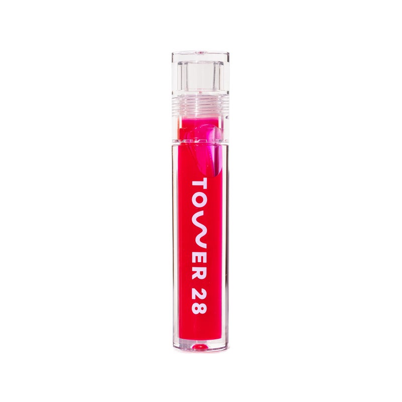Tower 28 ShineOn Lip Jelly, XOXO | Non-Sticky, Vegan Lip Gloss in Sheer XOXO | Moisturizing Apricot and Raspberry Seed Oil | Clean, Cruelty Free - Image 1