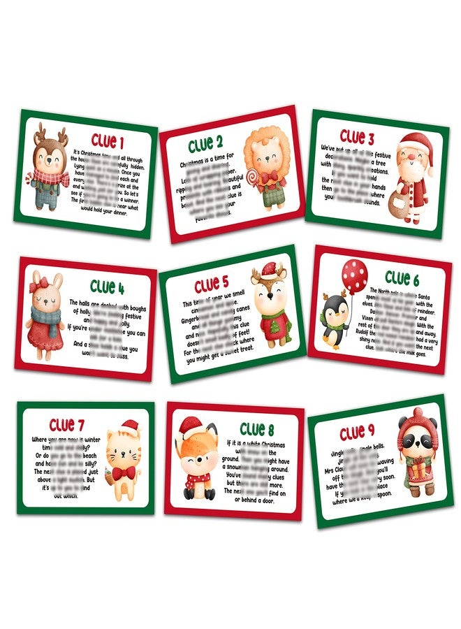 Levitatinyear Christmas Treasure Hunt Clues - Xmas Scavenger Hunt Clues - Outdoor Indoor New Year Riddles - Christmas Party Games for Kids Adults - New Year Party Activities & Decorations (13 Pack)-01 - Image 1