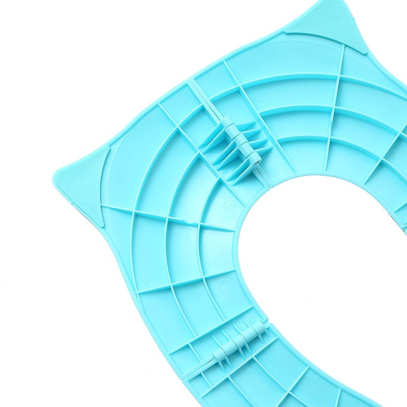 Pokanic Toilet Potty Training Seat Cover  Travel Toilet Seat  Folding Non Slip Silicone Pads  Travel Portable Reusable Kids Toddlers Boys Girls  Carry Bag (Blue) - Image 4