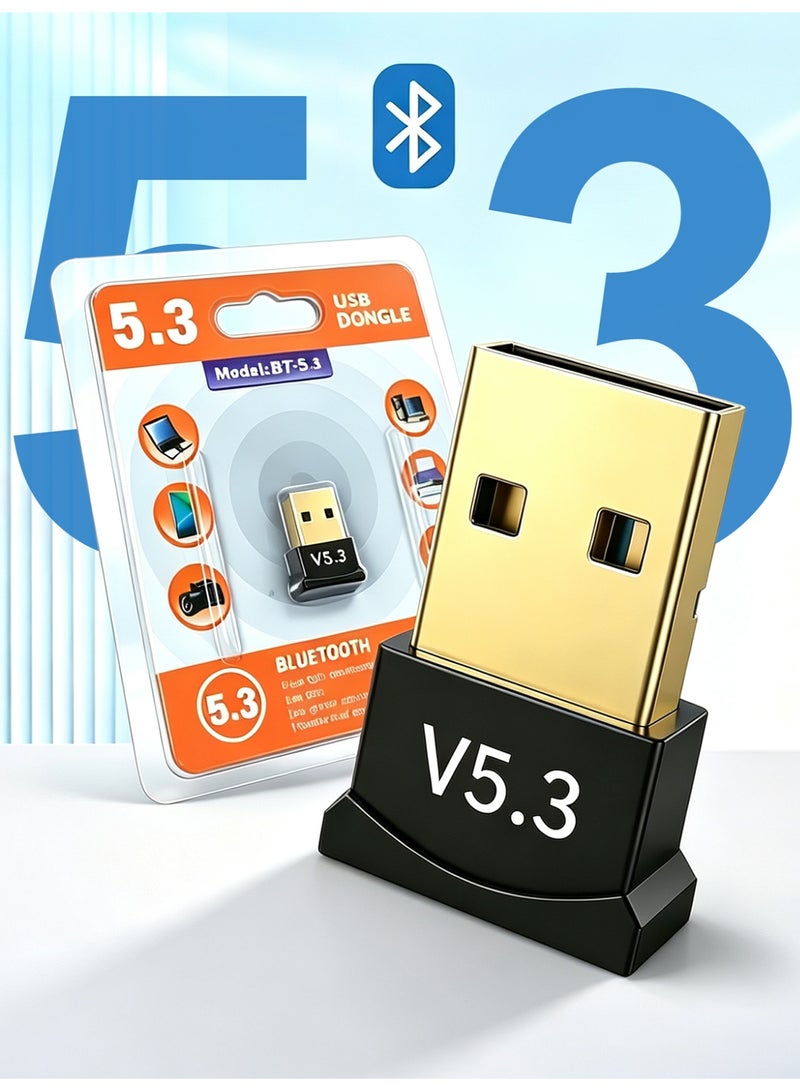 ناكسي فلاي محول Bluetooth للحاسوب، محول USB Bluetooth 5.3 EDR، مستقبل لاسلكي BT للأجهزة مثل السماعات، الفأرة، لوحة المفاتيح، وسماعات الرأس، متوافق مع ويندوز 10/11 - Image 1