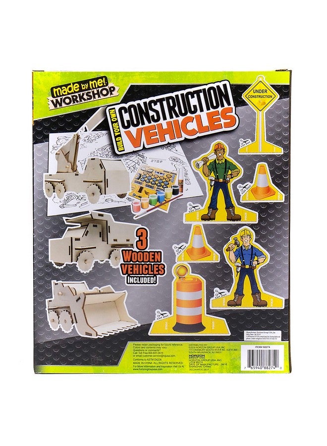 made by me Build Your Own Construction Vehicles By Horizon Group Usa Build & Customize 3 Wooden Vehicles - Image 4