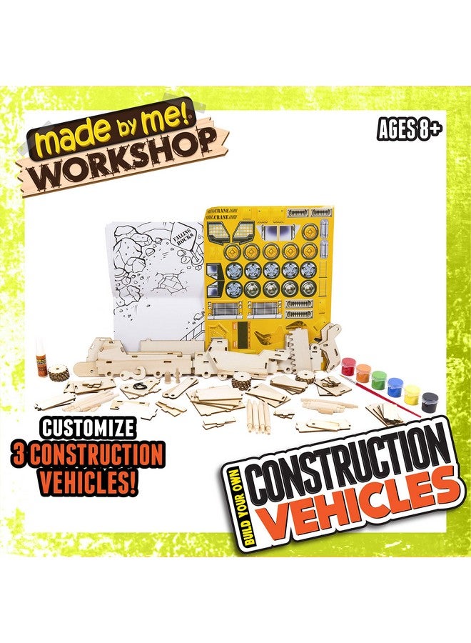made by me Build Your Own Construction Vehicles By Horizon Group Usa Build & Customize 3 Wooden Vehicles - Image 3