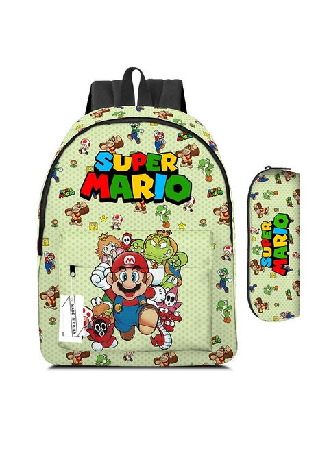 2 Pcs Super Mario School Backpack And Pencil Case Multicolour Made In China