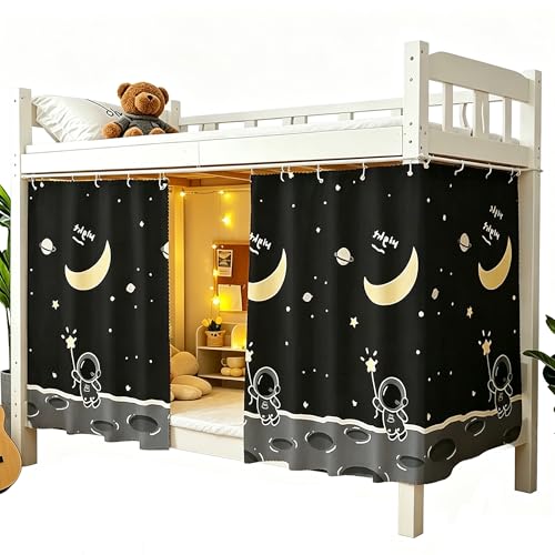 Qubanda Dorm Bottom Bunk Blackout Privacy Bed Curtains Bed Canopy Shading Dustproof Breathable Tent Nets Single Sleeper - Image 1