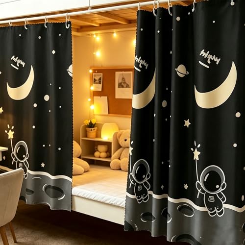 Qubanda Dorm Bottom Bunk Blackout Privacy Bed Curtains Bed Canopy Shading Dustproof Breathable Tent Nets Single Sleeper - Image 3
