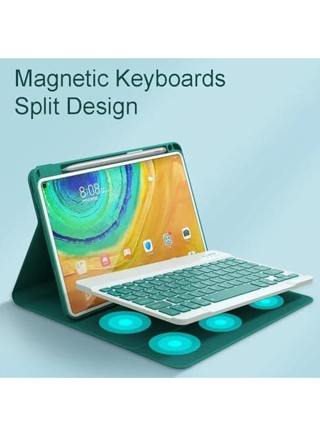 erorex Keyboard Compatible With Huawei Matepad 11.5 S (2024) 11.5 Inch Built In Pencil Slot Detachable Wireless Bluetooth Keyboard With Mouse For Huawei Matepad 11.5"S (Green)  - Image 3