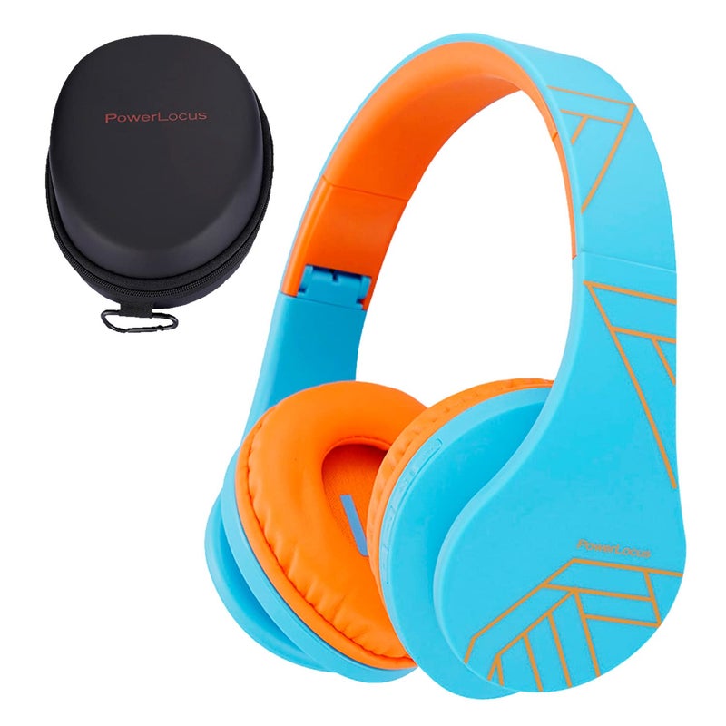 PowerLocus Kids Headphones Over-Ear, Bluetooth Wireless Headphones for Kids,with Microphone, Safe 85DB Volume Limited, Foldable with Carry Case, Audio Cable, Micro SD mode for Online Classes,PC,Phones - Image 1