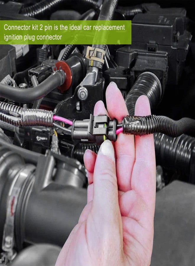 MUQIDA 5 PCS 2 Pin Way Electrical Wire Connector, Waterproof Male & Female Electrical Plug Socket Kit, 2 Wire 20 AWG Connector Quick Disconnect Plug for Car Truck Motorcycle - Image 4
