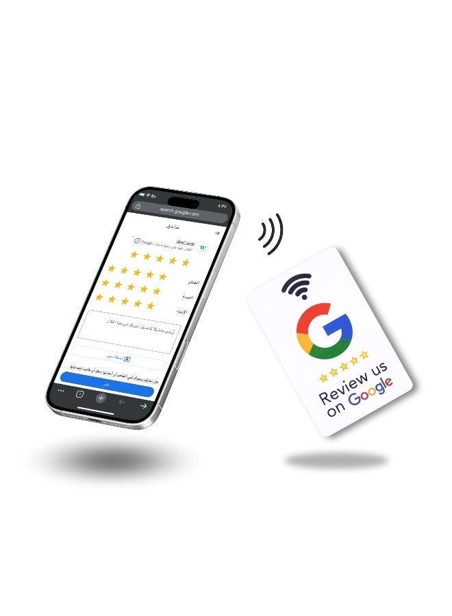 Google NFC – Google Review NFC Card for Restaurants, Cafes & Stores – White - Image 2