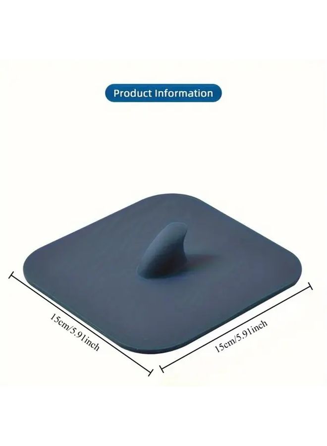 Blue Silicone Floor Drain Cover Anti Blocking 3 Seconds Install - Image 3