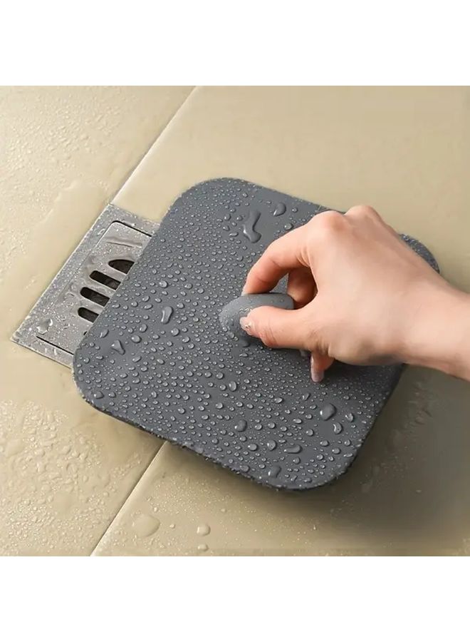 Blue Silicone Floor Drain Cover Anti Blocking 3 Seconds Install - Image 1