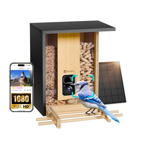 NETVUE by Birdfy Smart Bird Feeder with Camera Solar Powered, Permanent AI Identify 6000+ Bird Species & Motion Detection, Renewable Upgraded Bamboo Wood, Ideal Gift - Image 1