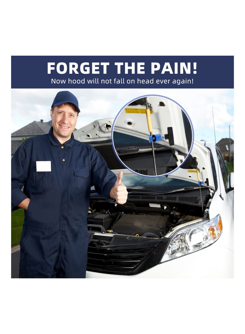 Loquat Hood Lift Clamp, Portable Aluminum Alloy Anti, Car Hood Prop Struts Clamp, Hood Strut Clamp, Lift Support Clamp, 0.55 Inch Hood Lift Support Clip, for Car Rod Retaining Holder Tool (2 PCS) - Image 5