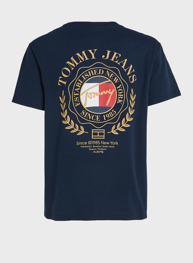 تومي جينز Graphic Crew Neck T-Shirt