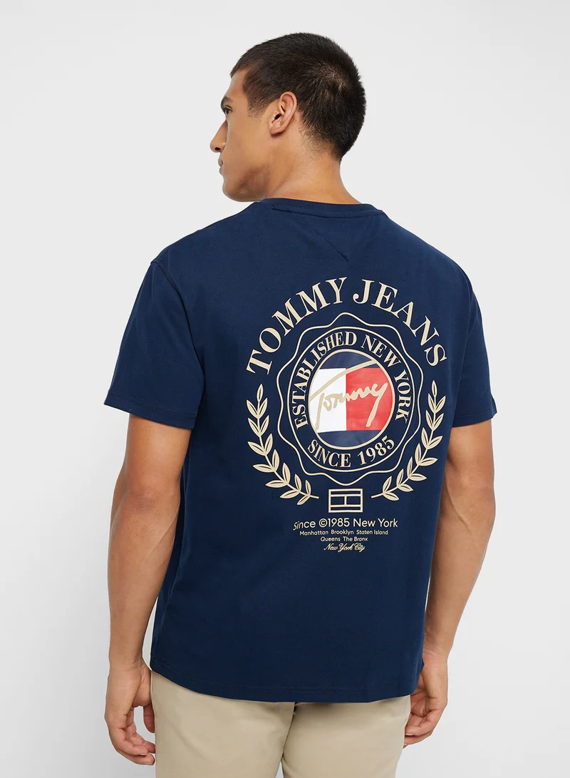 تومي جينز Graphic Crew Neck T-Shirt