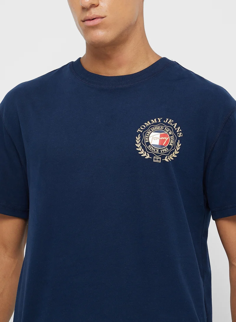 تومي جينز Graphic Crew Neck T-Shirt