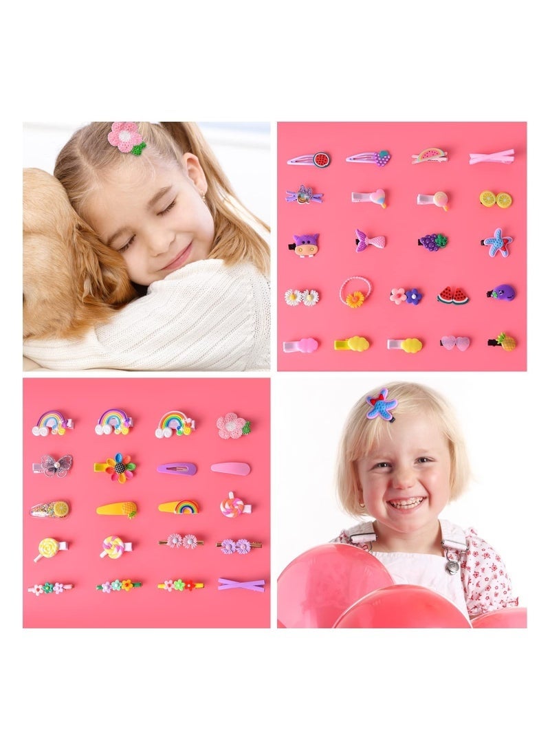 مشابك شعر الأطفال ، دبوس الشعر ، المشابك للفتيات ، اكسسوارات شعر الفتيات الصغار ، مقاطع شعر الأطفال للتصفيف ، زهرة قوس قزح حلوى الفواكه فراشة لطيف الشعر كليب للفتيات 42 قطعة - Image 4