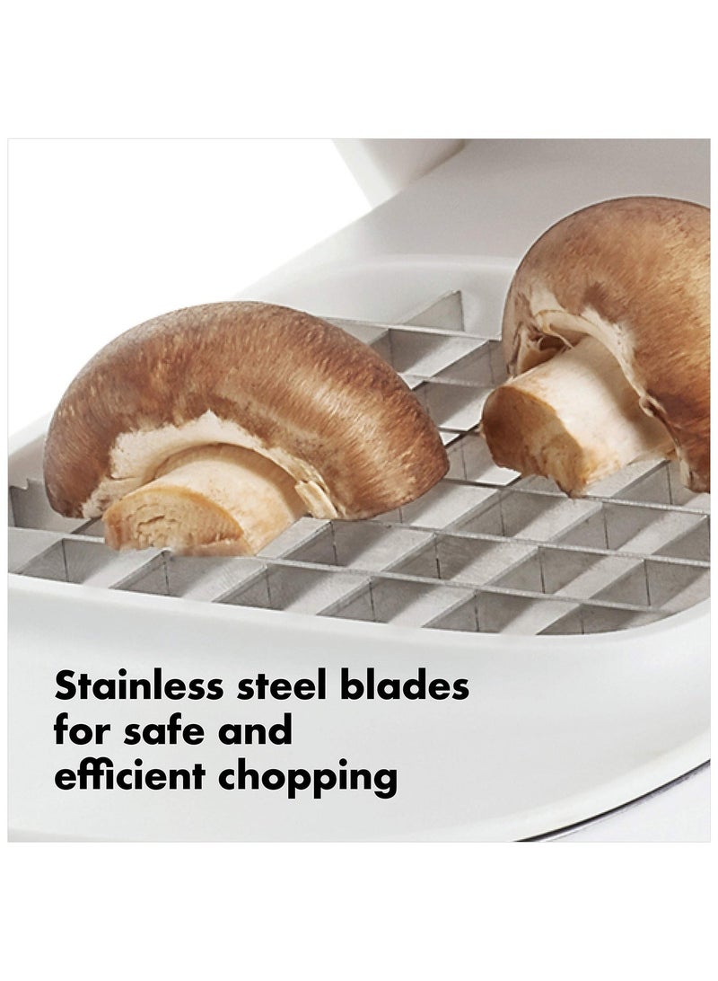 Exquisite Multi-functional Vegetable Dicer Onion Chopper, Stainless Steel Blade, White - Image 2