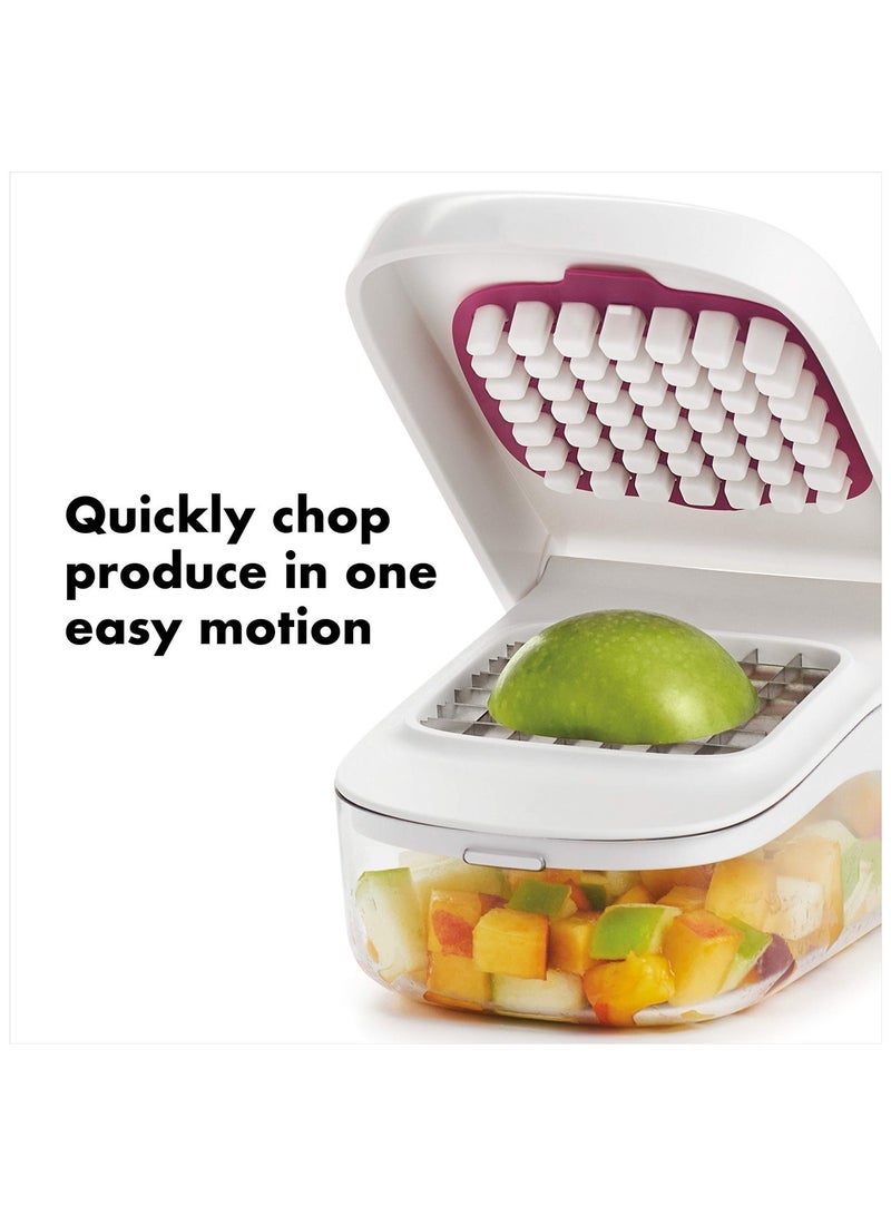Exquisite Multi-functional Vegetable Dicer Onion Chopper, Stainless Steel Blade, White - Image 3