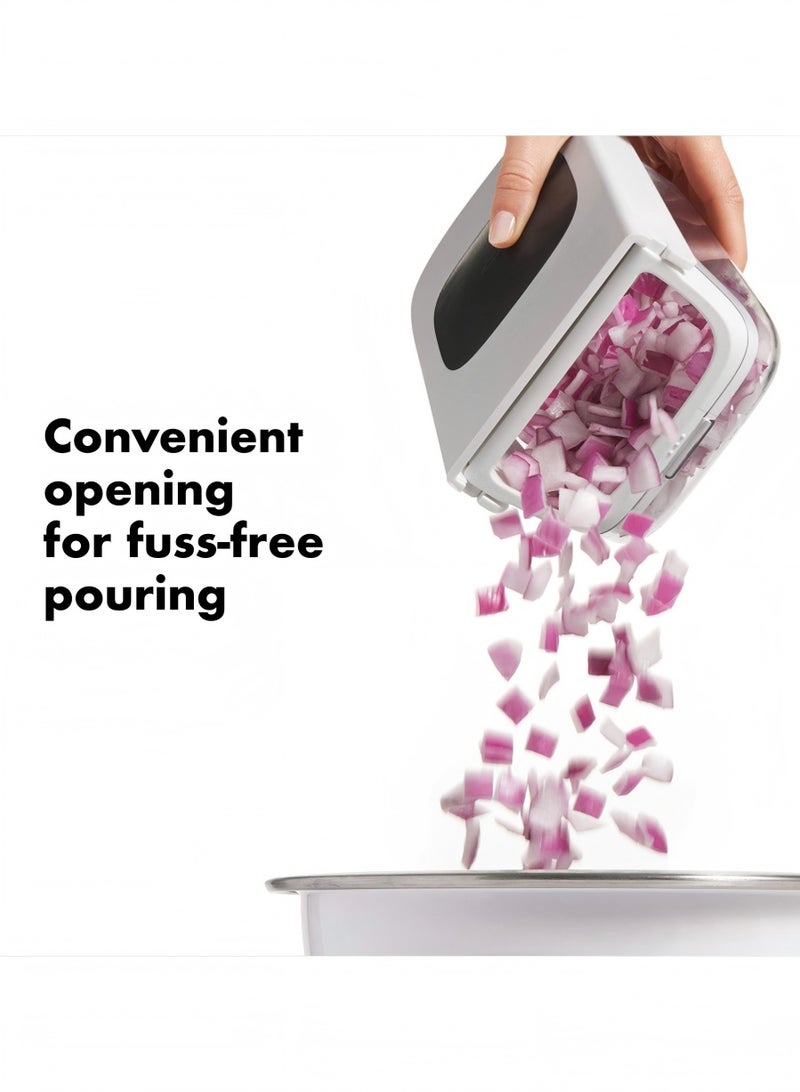 Exquisite Multi-functional Vegetable Dicer Onion Chopper, Stainless Steel Blade, White - Image 4