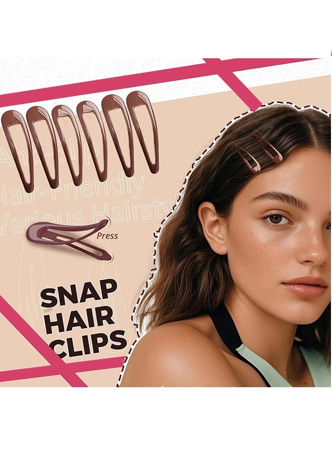 220 Pcs Hair Pins Kit,  Non-Slip Snap Barrettes with Bobby Pins Snap Clips Star Barrettes and U Shaped Hair Pins, Hair Accessories for Women Girls with Storage Box - Image 4