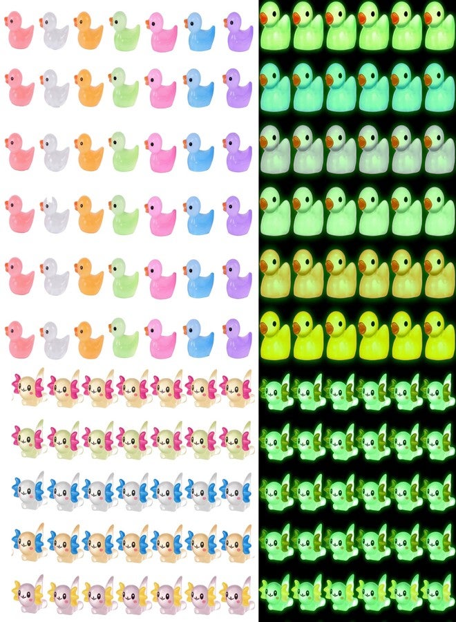 Barydat مجموعة باريدات من 50 قطعة من بط أكسولوتل صغير مضيء مصنوع من الراتنج، يتوهج في الظلام، تماثيل مصغرة لبط أكسولوتل، مثالية للعب الغميضة، ديكور بيوت الدمى، ديكور الحدائق، ألعاب للأعمال اليدوية. - Image 1