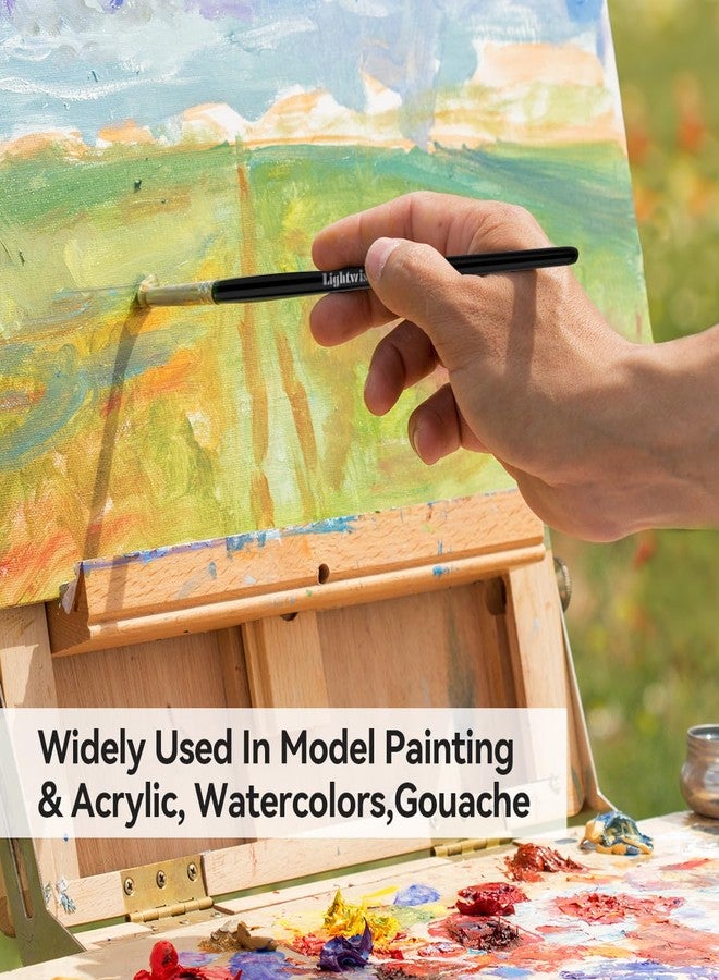 Lightwish Dry Brush Miniature Painting 9Pcs, Dry Brush Set Miniature Paint Brushes for Models Miniature Painting Watercolor Acrylic Oil Paint Gouache DIY Craft - Image 5