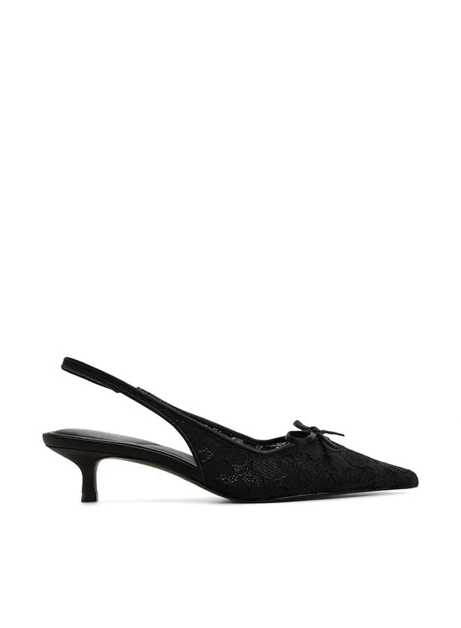 Azaro Ladies Black Heeled Shoes