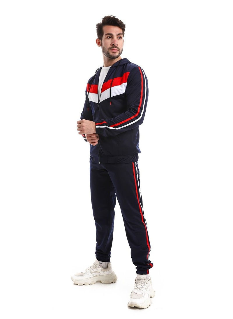 Caesar - Hoodie With Pants Training Suit And Lined Design - Image 1