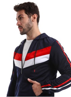 سيزار ترنج رجالي مزود بغطاء للرأس وتصميمات خطية  - Image 3