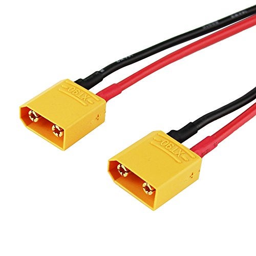 OliYin 2pcs XT90 to 4.0mm Banana Connector Charger Wire with 30cm 11.8inch 14awg Silicone Cable for FPV RC Power Supply Lipo Battery(Pack of 2) - Image 4