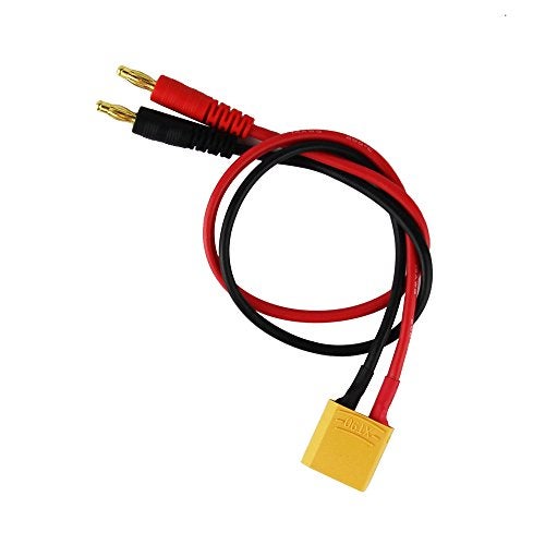 OliYin 2pcs XT90 to 4.0mm Banana Connector Charger Wire with 30cm 11.8inch 14awg Silicone Cable for FPV RC Power Supply Lipo Battery(Pack of 2) - Image 3