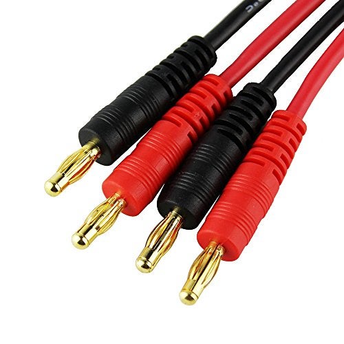 OliYin 2pcs XT90 to 4.0mm Banana Connector Charger Wire with 30cm 11.8inch 14awg Silicone Cable for FPV RC Power Supply Lipo Battery(Pack of 2) - Image 5