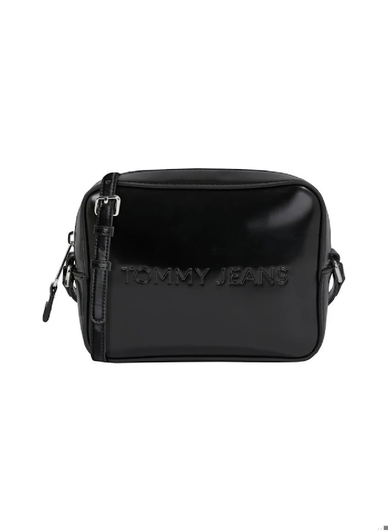 TOMMY JEANS Women's Essential Crossover Camera Bag - Faux Leather, Black