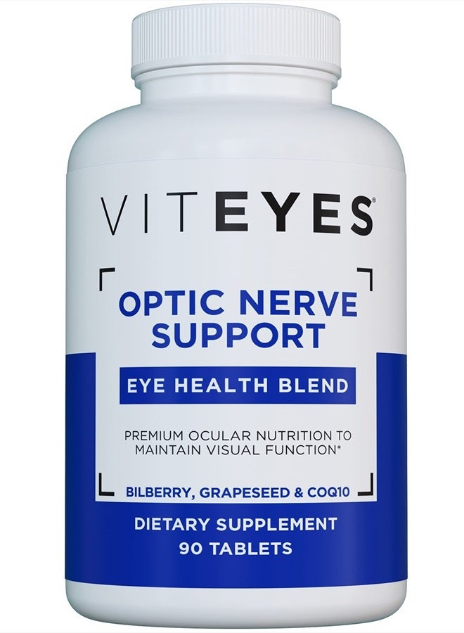 Viteyes مكمل دعم العصب البصري، مزيج غذائي عيني متميز، 90 قرص، أبيض - Image 1
