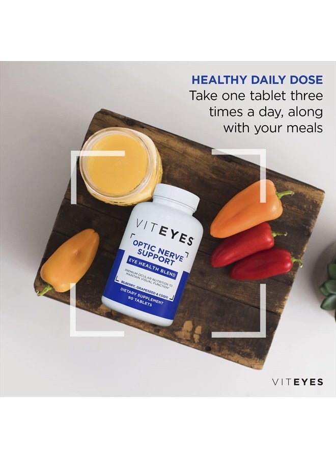 Viteyes مكمل دعم العصب البصري، مزيج غذائي عيني متميز، 90 قرص، أبيض - Image 3