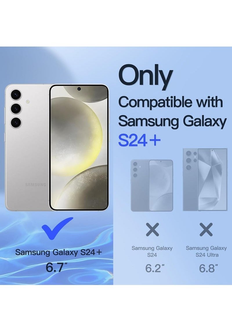 TIGER Samsung Galaxy S24 Plus Case Cover | Soft-Touch Silicone | Secure Vertical & Horizontal Hand Strap | Magnetic Car Mount Support | Built-in Kickstand for Hands-Free Viewing | Shockproof & Scratch-Resistant | Full-Body Protection | Slim & Elegant Design for Samsung Galaxy S24 Plus (Blue) - Image 5